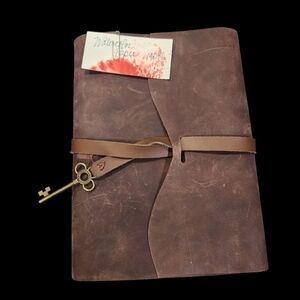 Brown Leather Journal with Strap and Key | Homemade